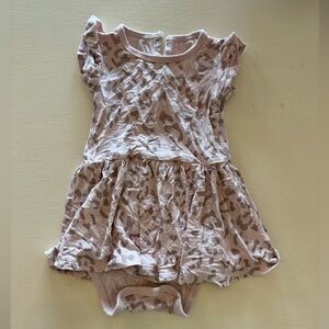 Kyte Baby Blush Leopard Twirl Bodysuit Dress